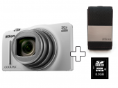 Nikon COOLPIX S9700 Wit (incl. tasje en 8 GB geheugenkaa