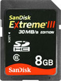 Sandisk SDHC Extreme III (8 GB)