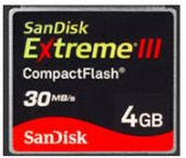 Sandisk CompactFlash Extreme III (4 GB)