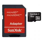 Sandisk 16GB MicroSDHC w/adapter