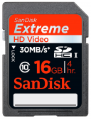 Sandisk Extreme HD Video SDHC (16 GB)