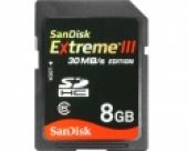 Sandisk SDHC-kaart 8GB Extreme III