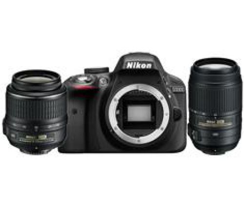 Nikon D3300 zwart + 18-55mm VR II + 55-300mm VR
