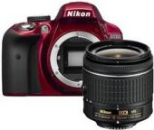 Nikon D3300 rood + AF-P 18-55mm VR